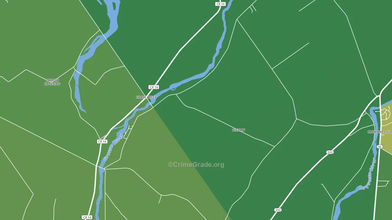 Chase Mills, NY Map of Vandalism Rates