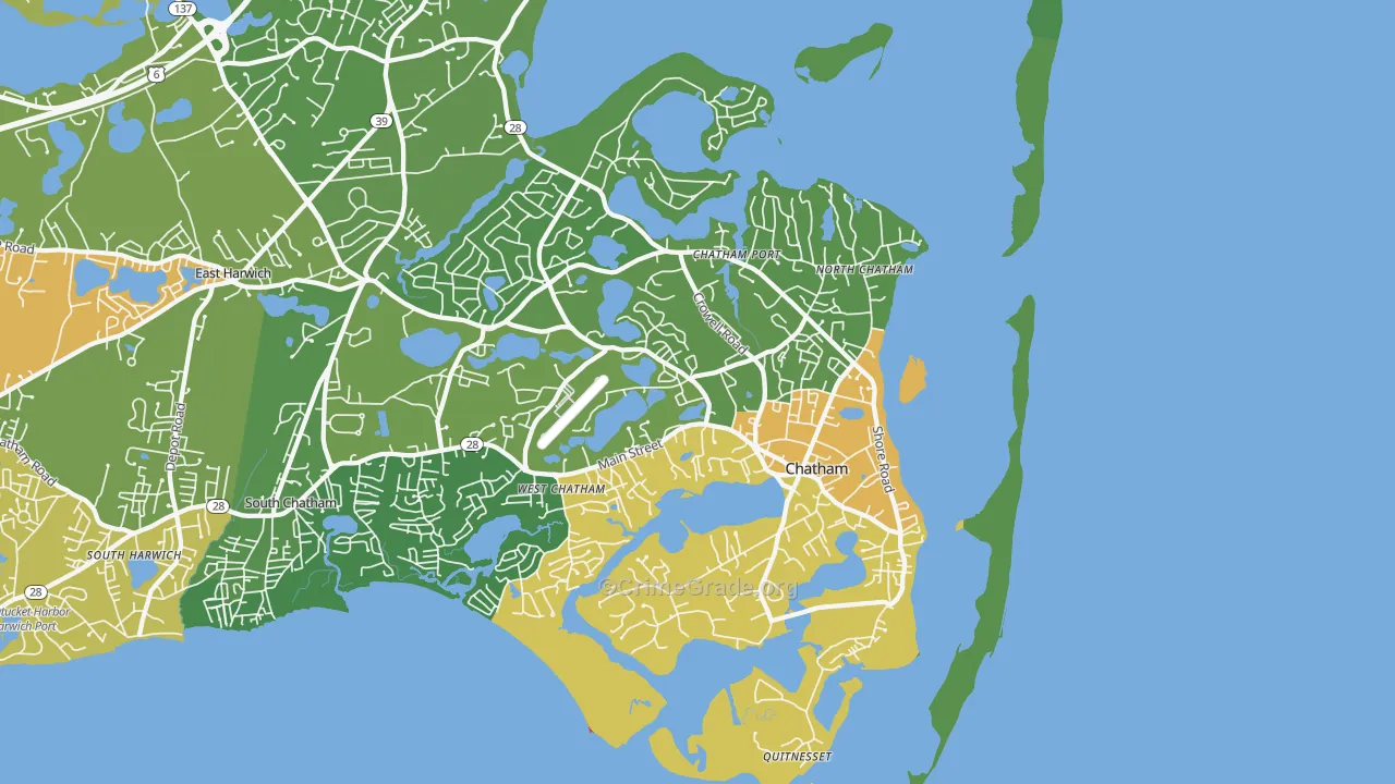 Chatham, MA Map of Vandalism Rates