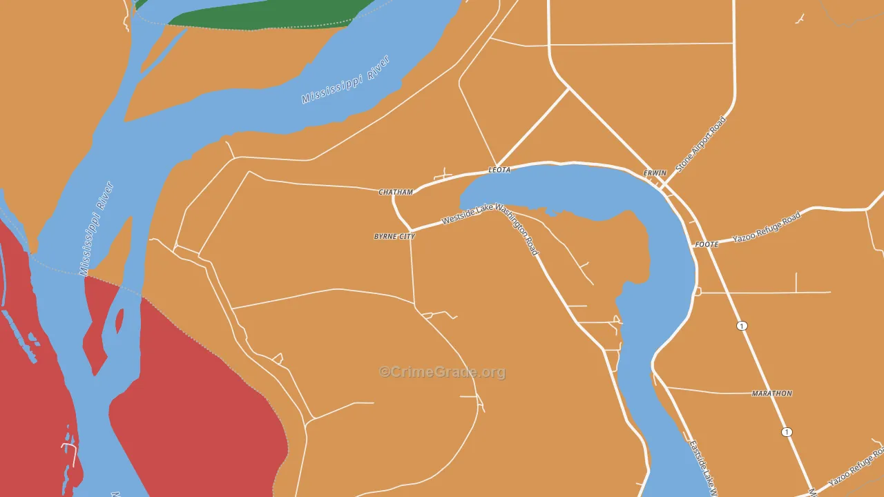 Chatham, MS Map of Vandalism Rates