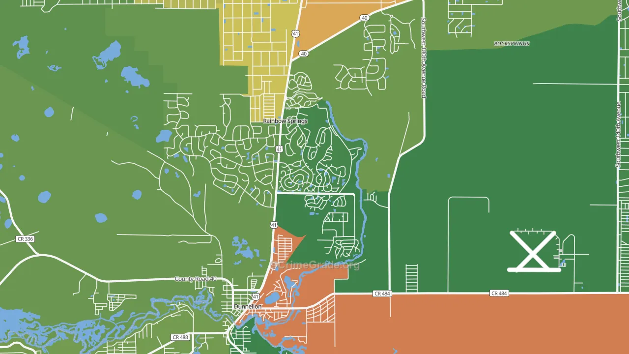 Chatmar, FL Map of Vandalism Rates