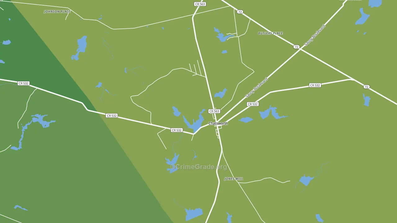 Chatsworth, NJ Map of Vandalism Rates