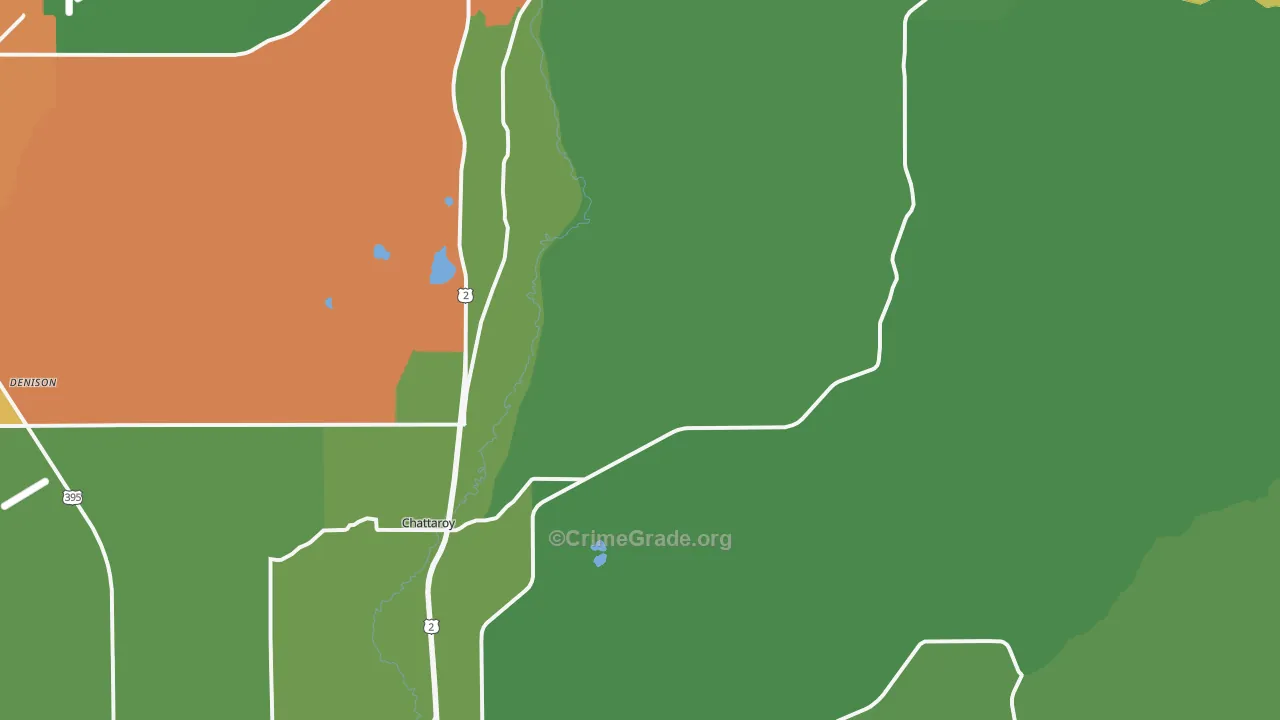Chattaroy, WA Map of Vandalism Rates