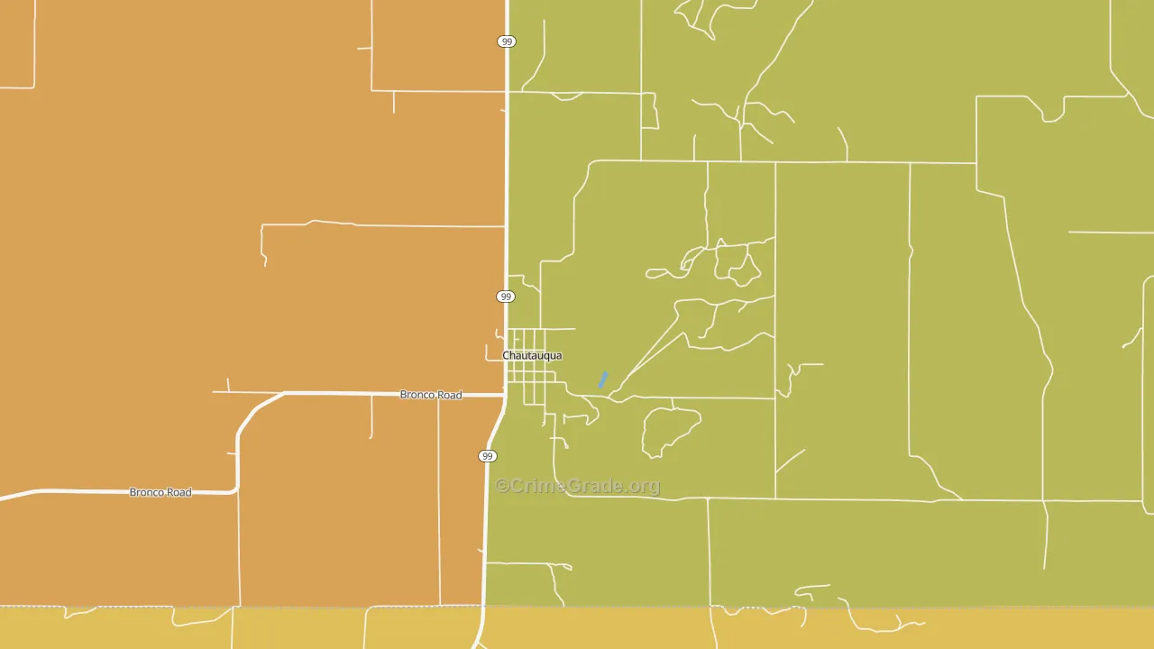 Chautauqua, KS Map of Vandalism Rates