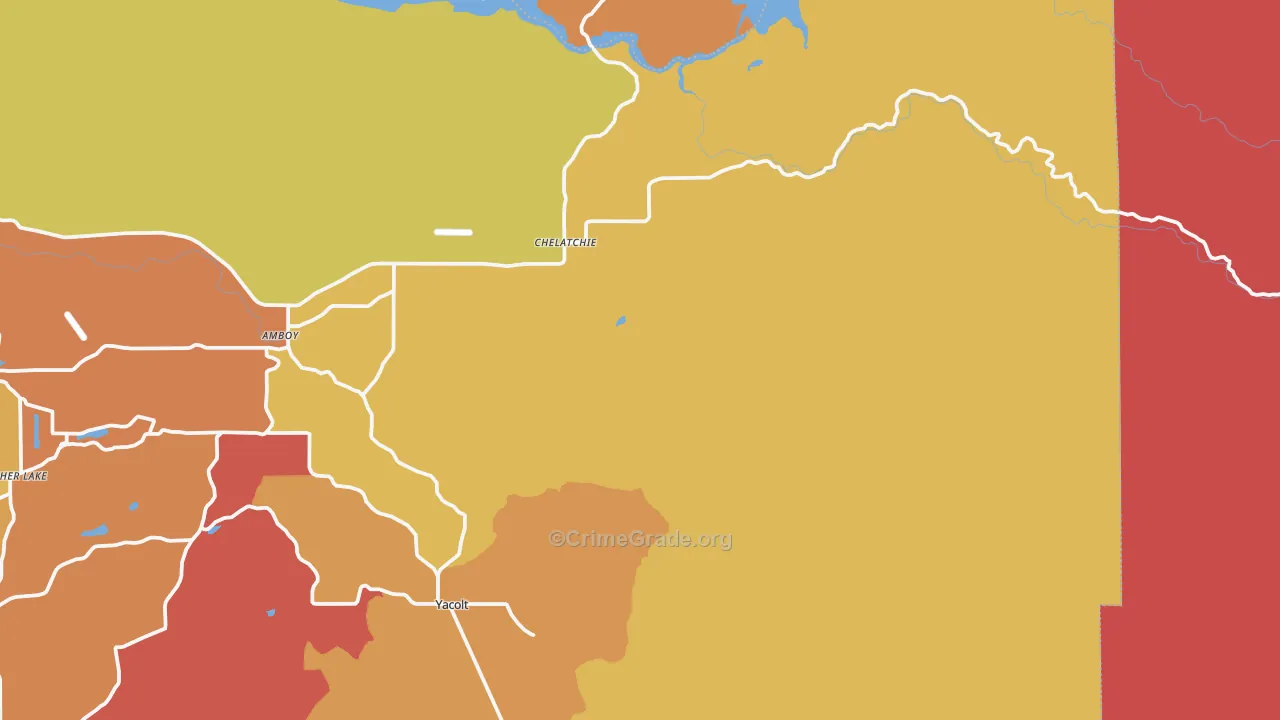 Chelatchie, WA Map of Vandalism Rates
