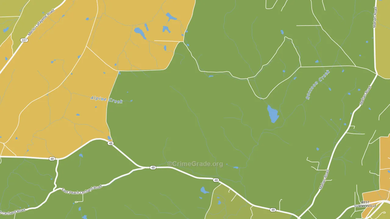 Chelsea, GA Map of Vandalism Rates