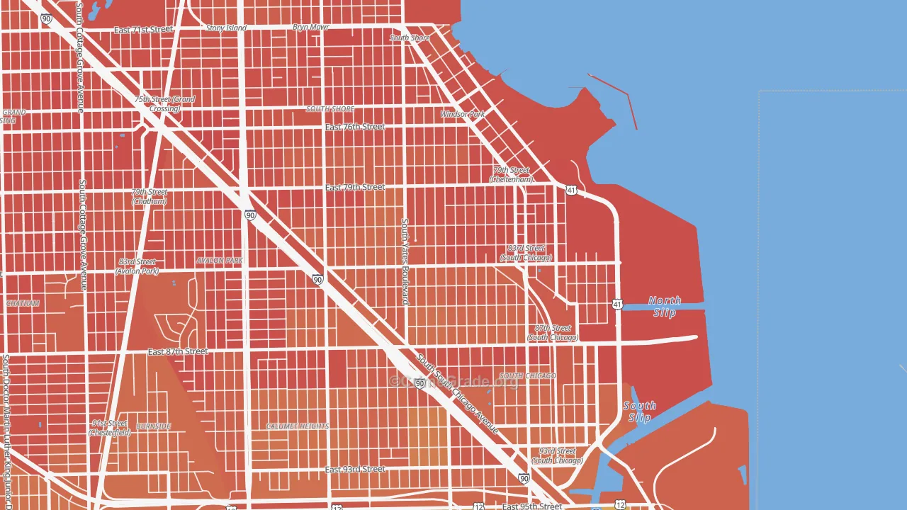 Cheltenham, Chicago, IL Map of Vandalism Rates
