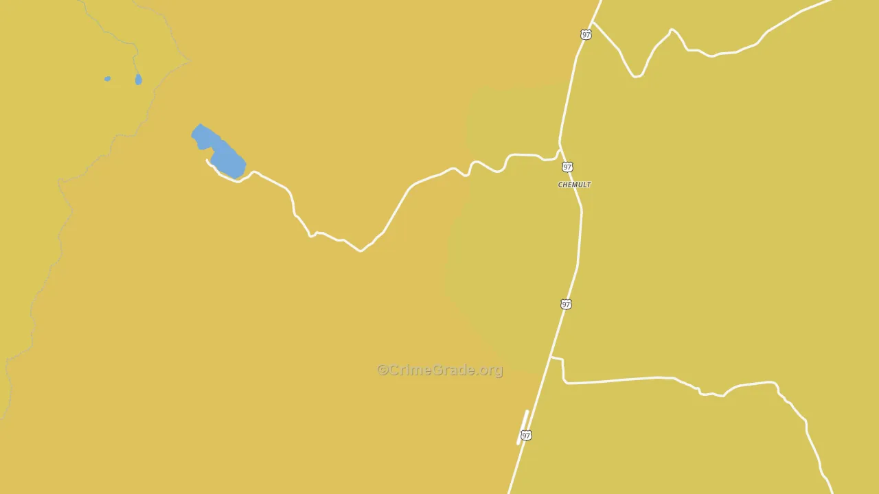 Chemult, OR Map of Vandalism Rates