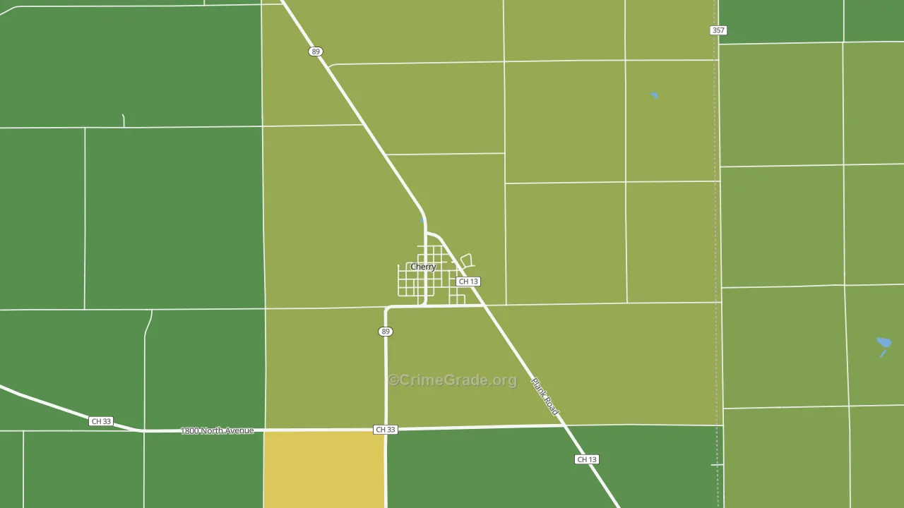 Cherry, IL Map of Vandalism Rates