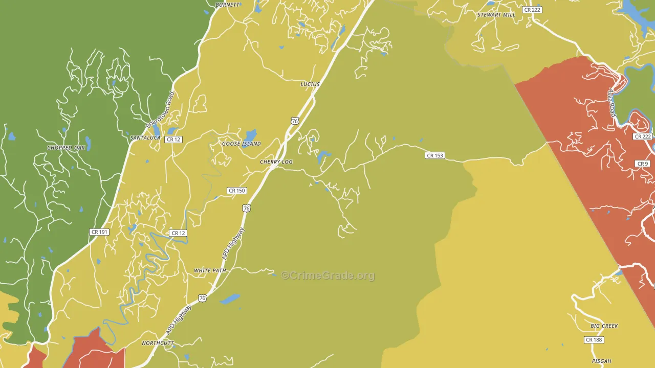 Cherrylog, GA Map of Vandalism Rates