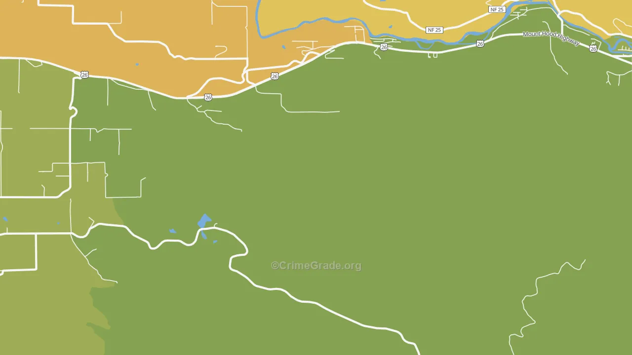 Cherryville, OR Map of Vandalism Rates
