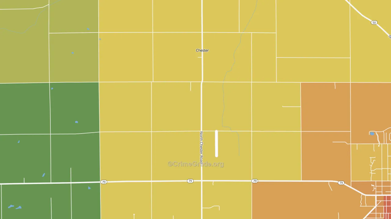 Chester, MI Map of Vandalism Rates