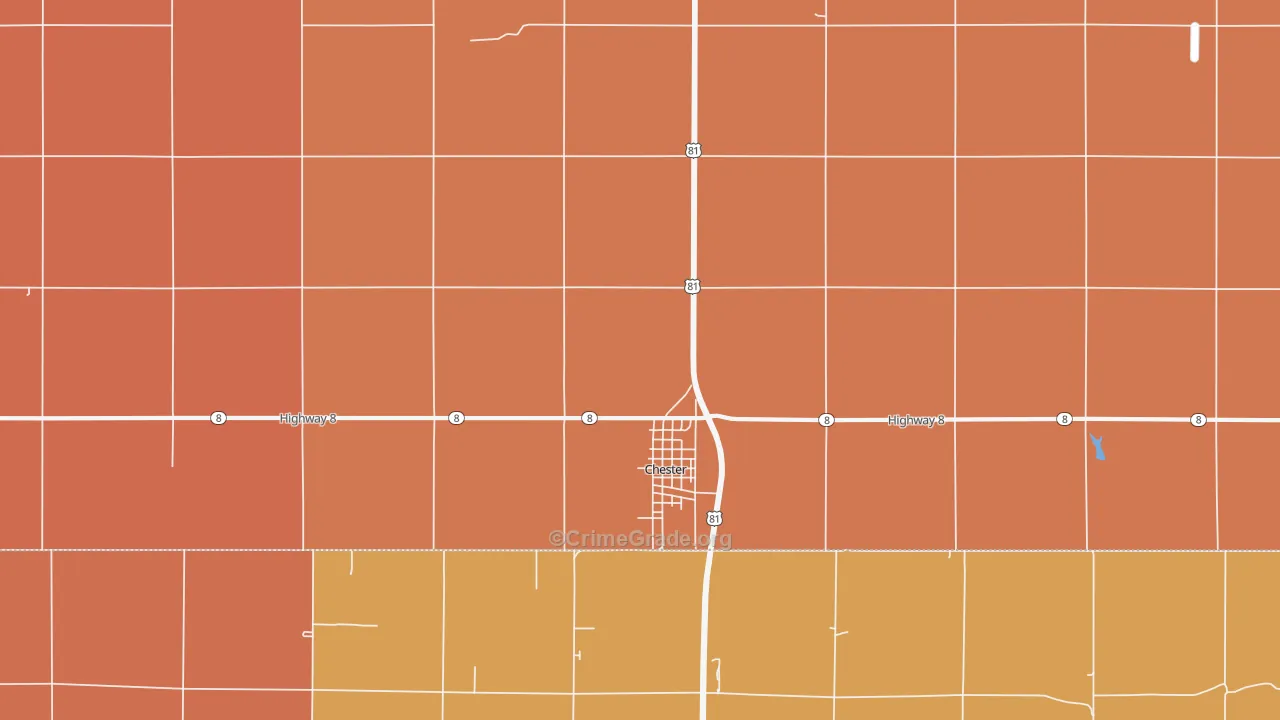 Chester, NE Map of Vandalism Rates