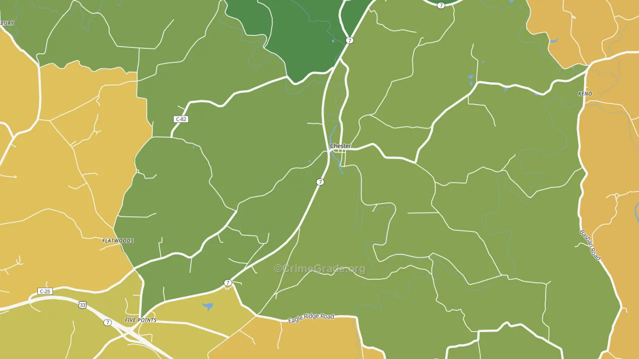 Chester, OH Map of Vandalism Rates