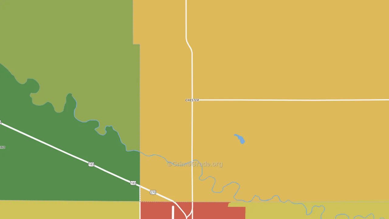 Chester, OK Map of Vandalism Rates