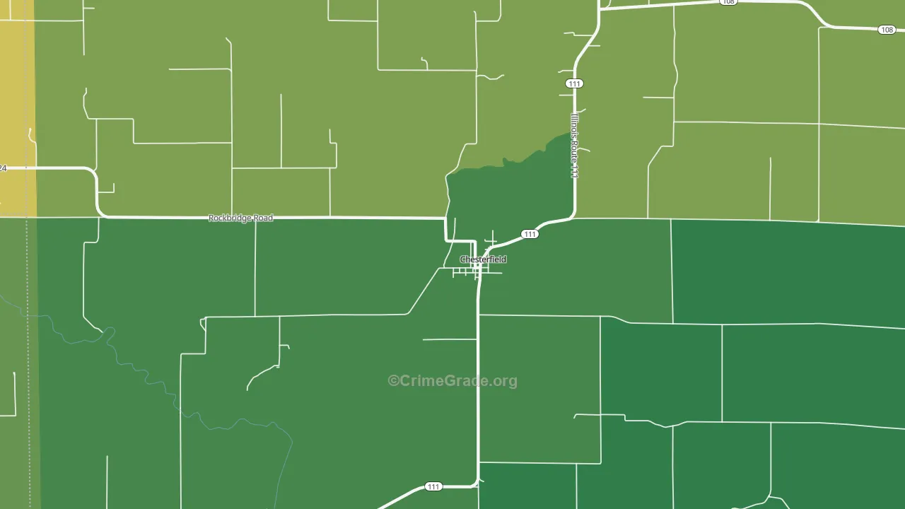 Chesterfield, IL Map of Vandalism Rates