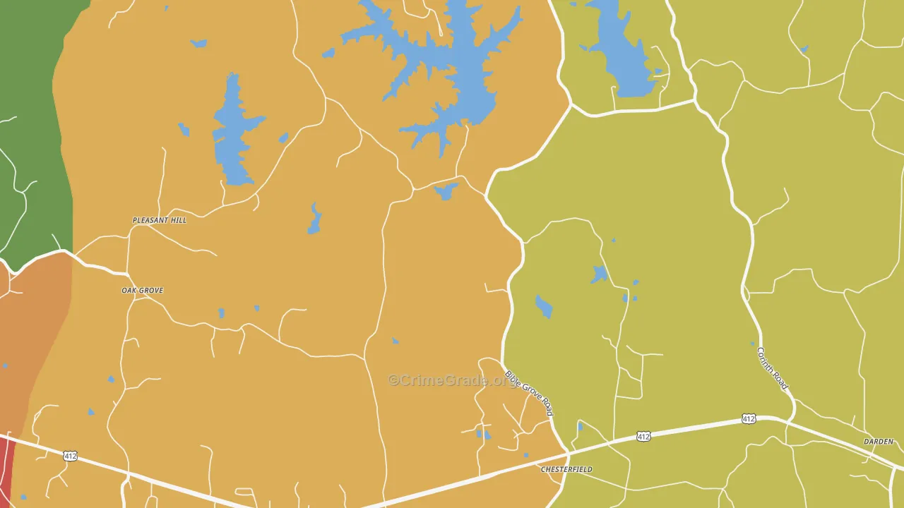 Chesterfield, TN Map of Vandalism Rates
