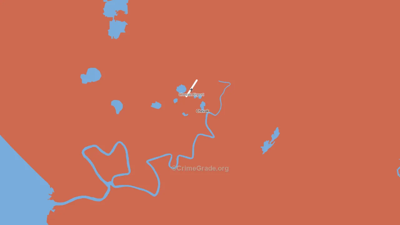 Chevak, AK Map of Vandalism Rates