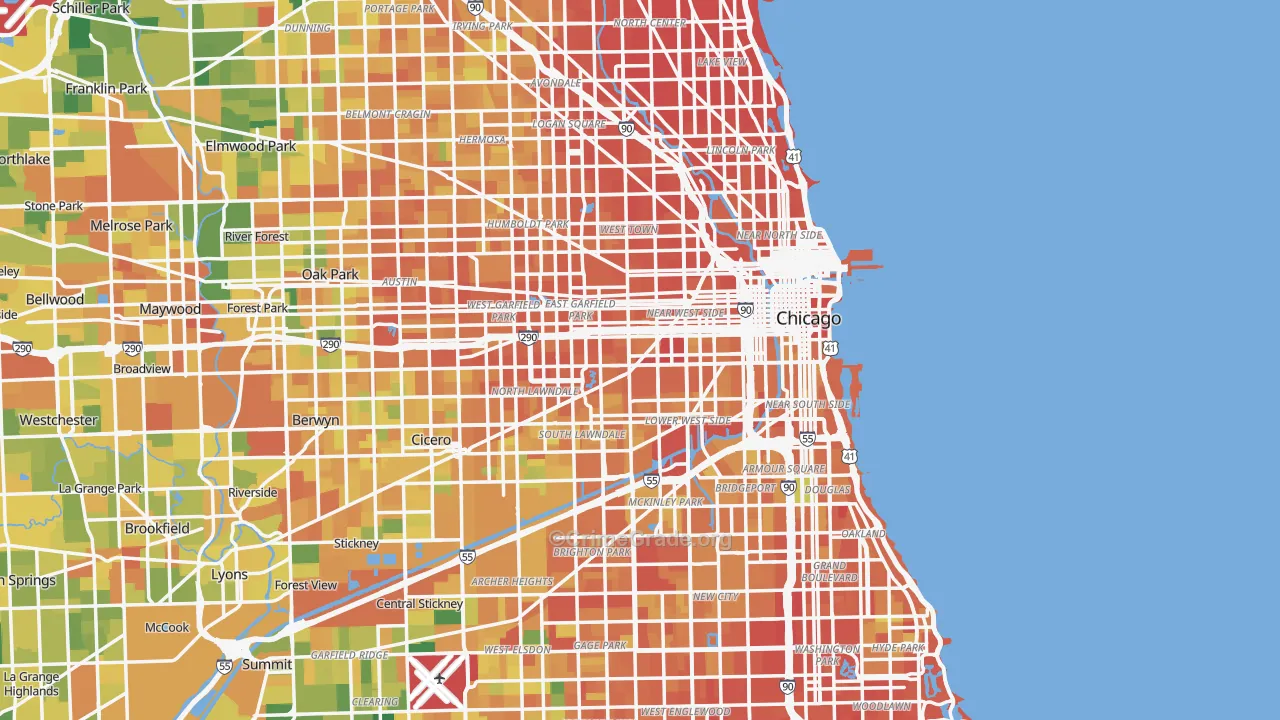 Chicago, IL Map of Vandalism Rates