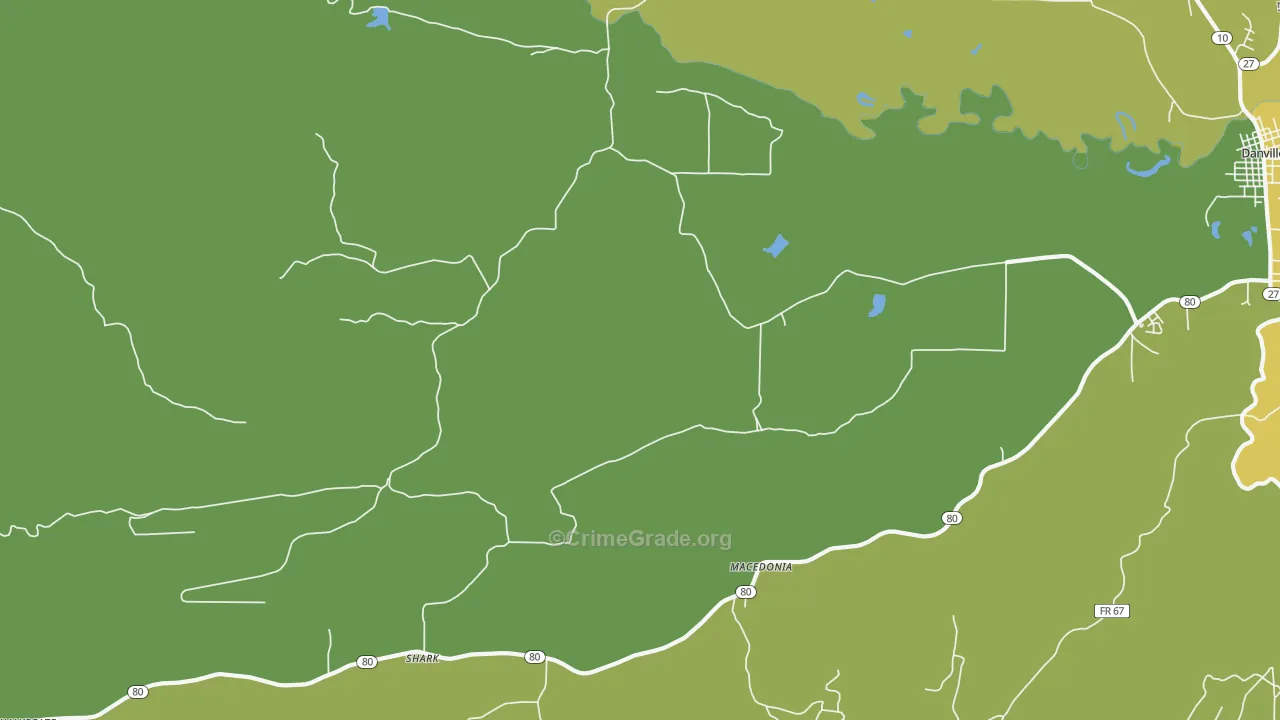 Chickalah, AR Map of Vandalism Rates