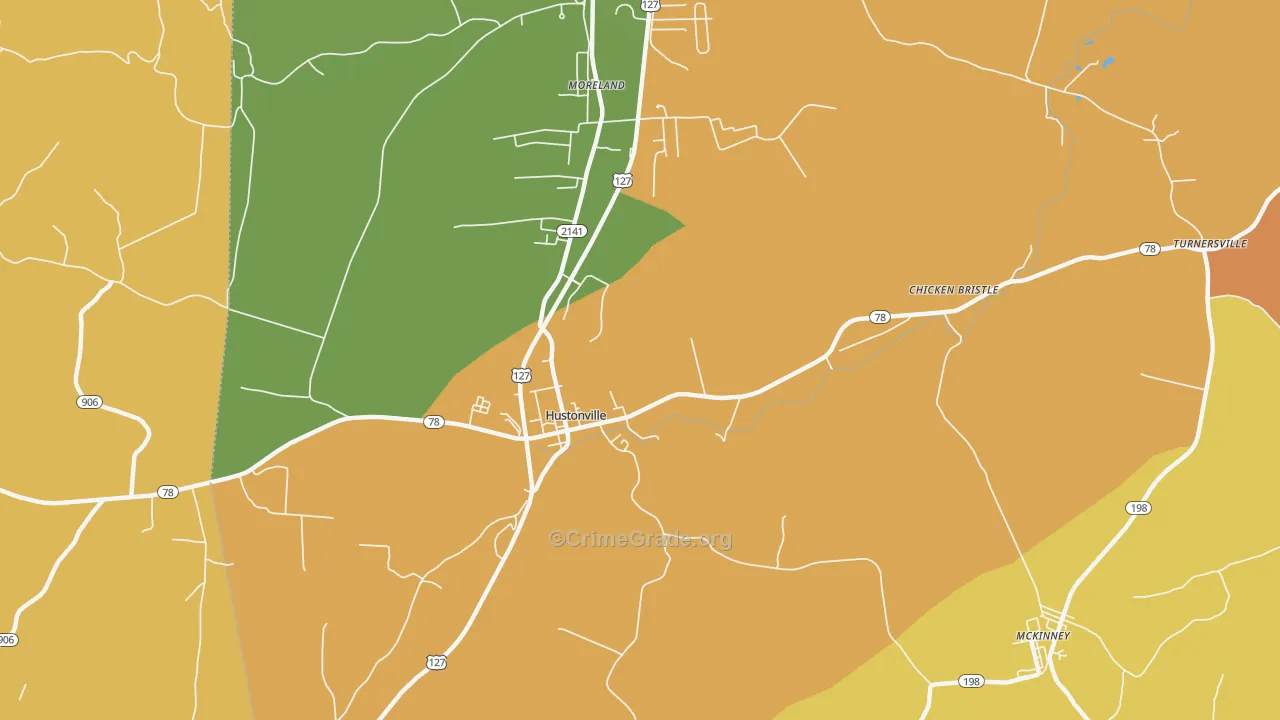 Chicken Bristle, KY Map of Vandalism Rates