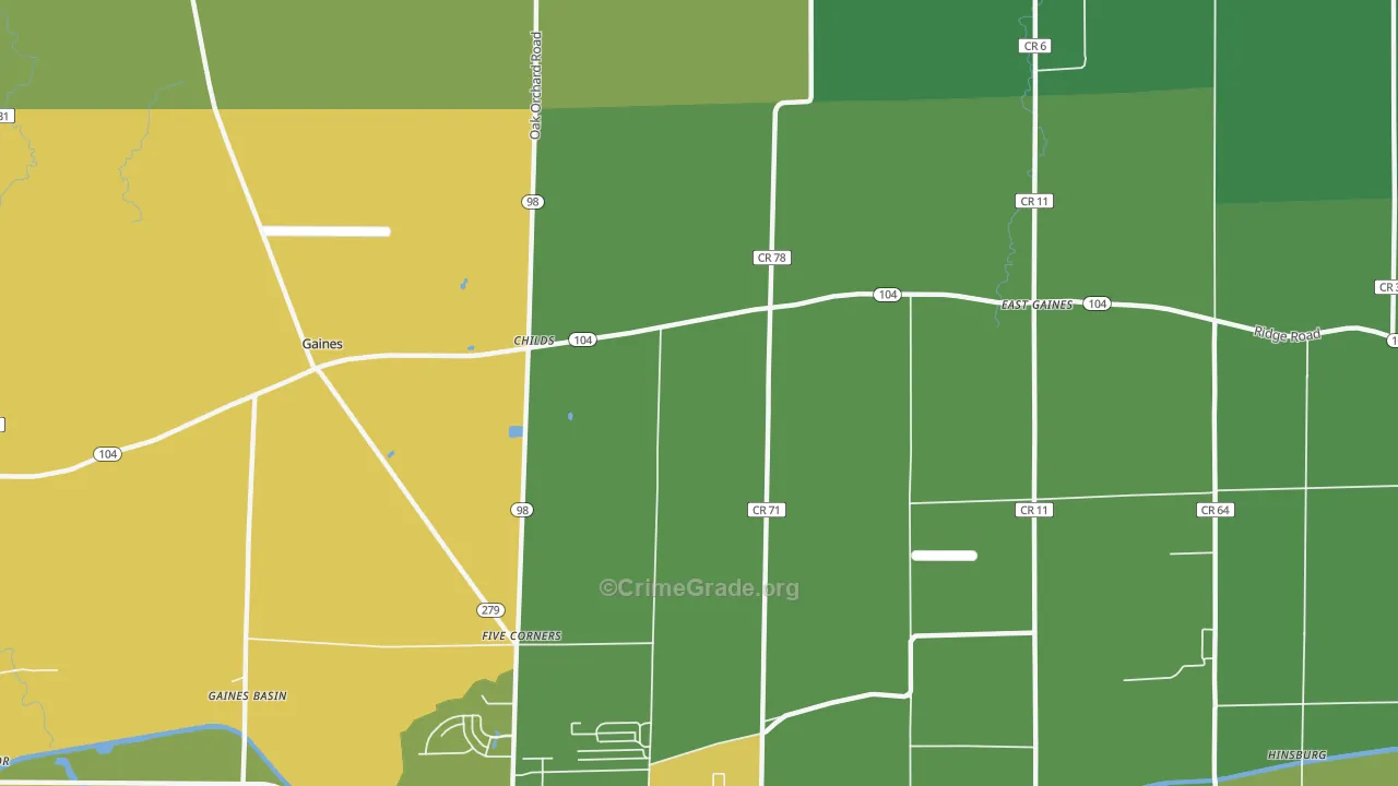 Childs, NY Map of Vandalism Rates