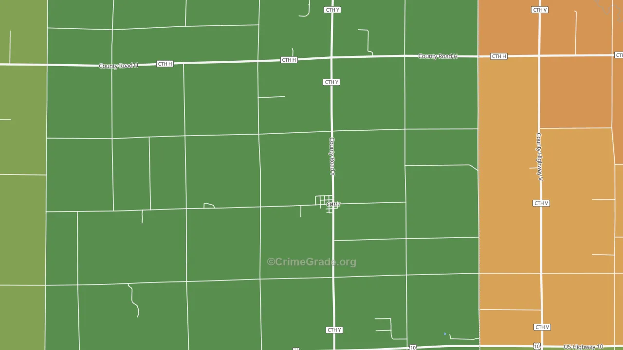 Chili, WI Map of Vandalism Rates