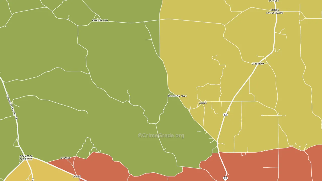 China, AL Map of Vandalism Rates