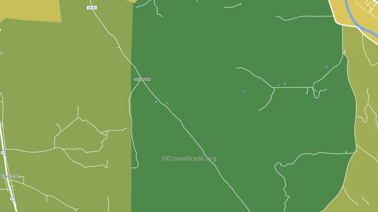 Chipmunk, NY Map of Vandalism Rates