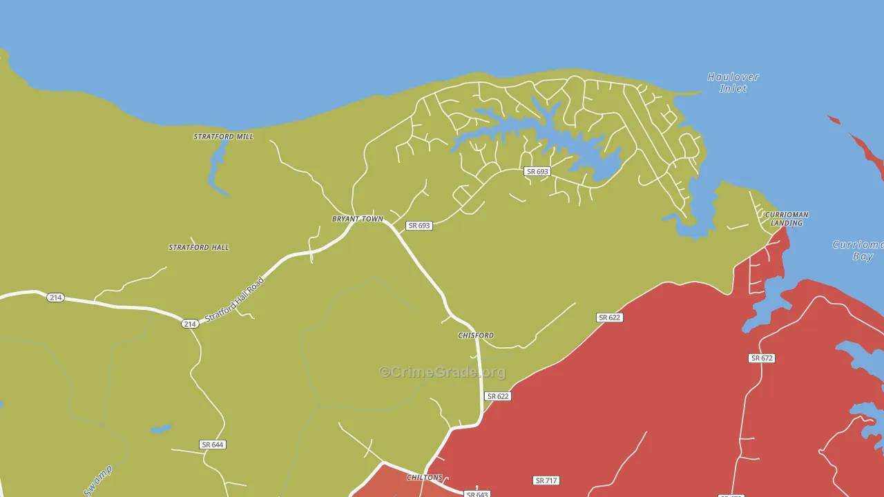 Chisford, VA Map of Vandalism Rates