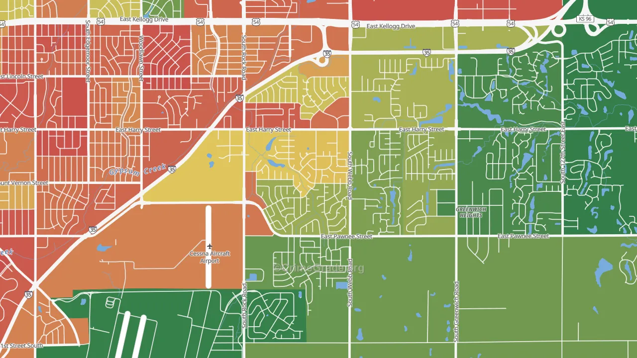 Chisholm Creek, Wichita, KS Map of Vandalism Rates