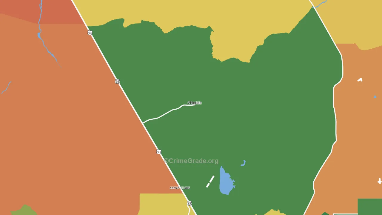 Chloride, AZ Map of Vandalism Rates