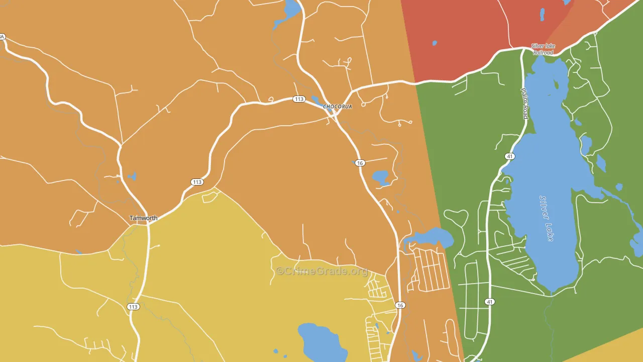 Chocorua, NH Map of Vandalism Rates
