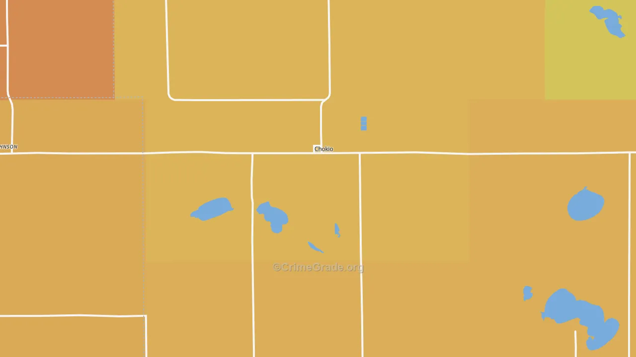 Chokio, MN Map of Vandalism Rates