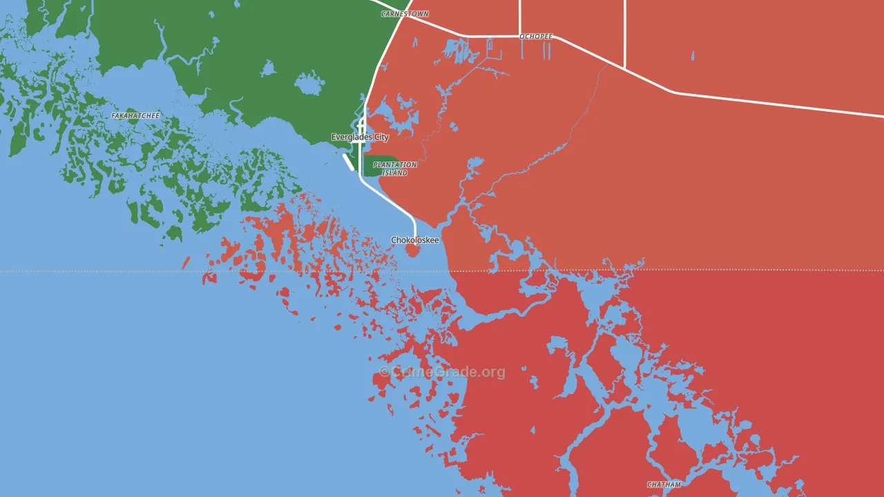 Chokoloskee, FL Map of Vandalism Rates