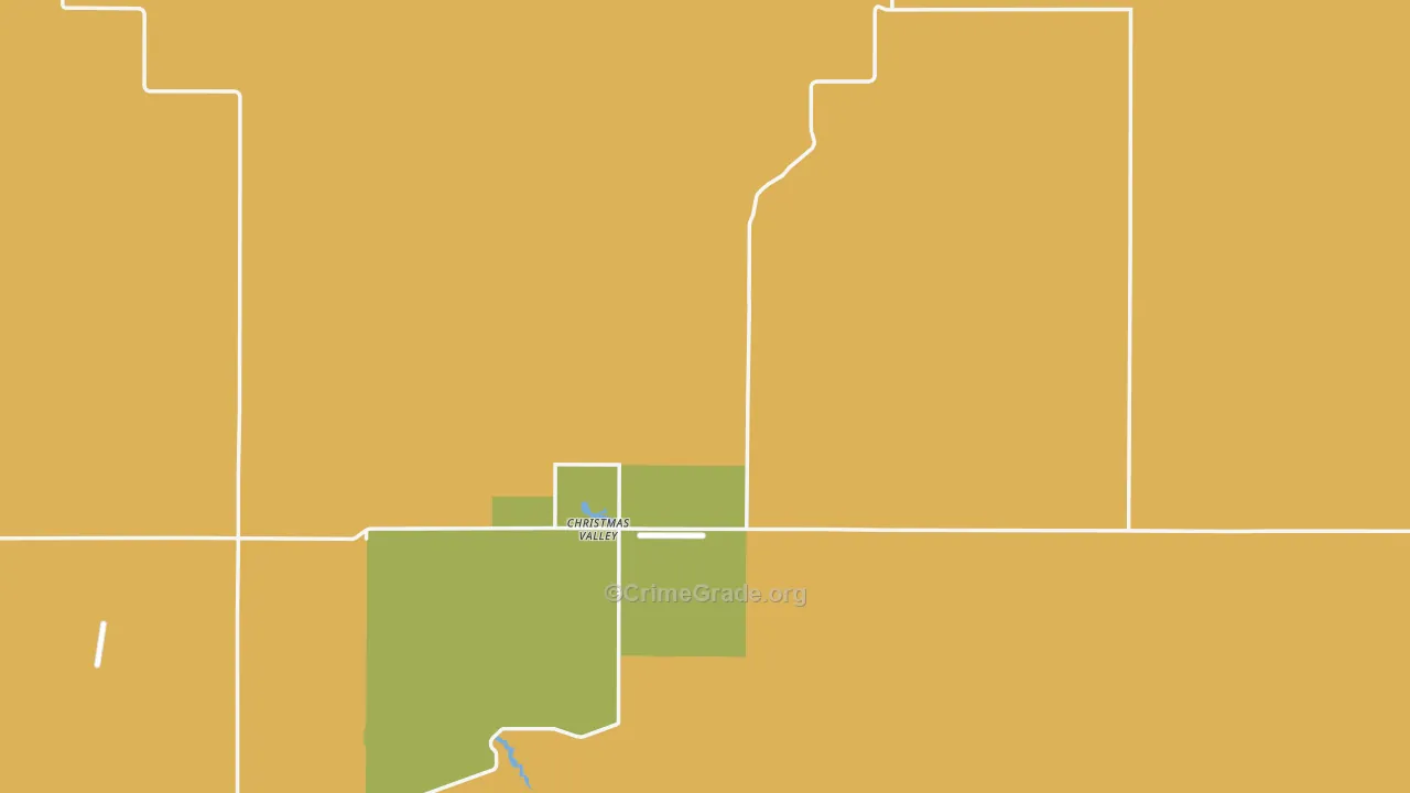 Christmas Valley, OR Map of Vandalism Rates