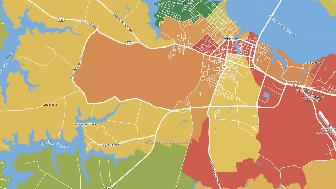 Christs Rock, MD Map of Vandalism Rates