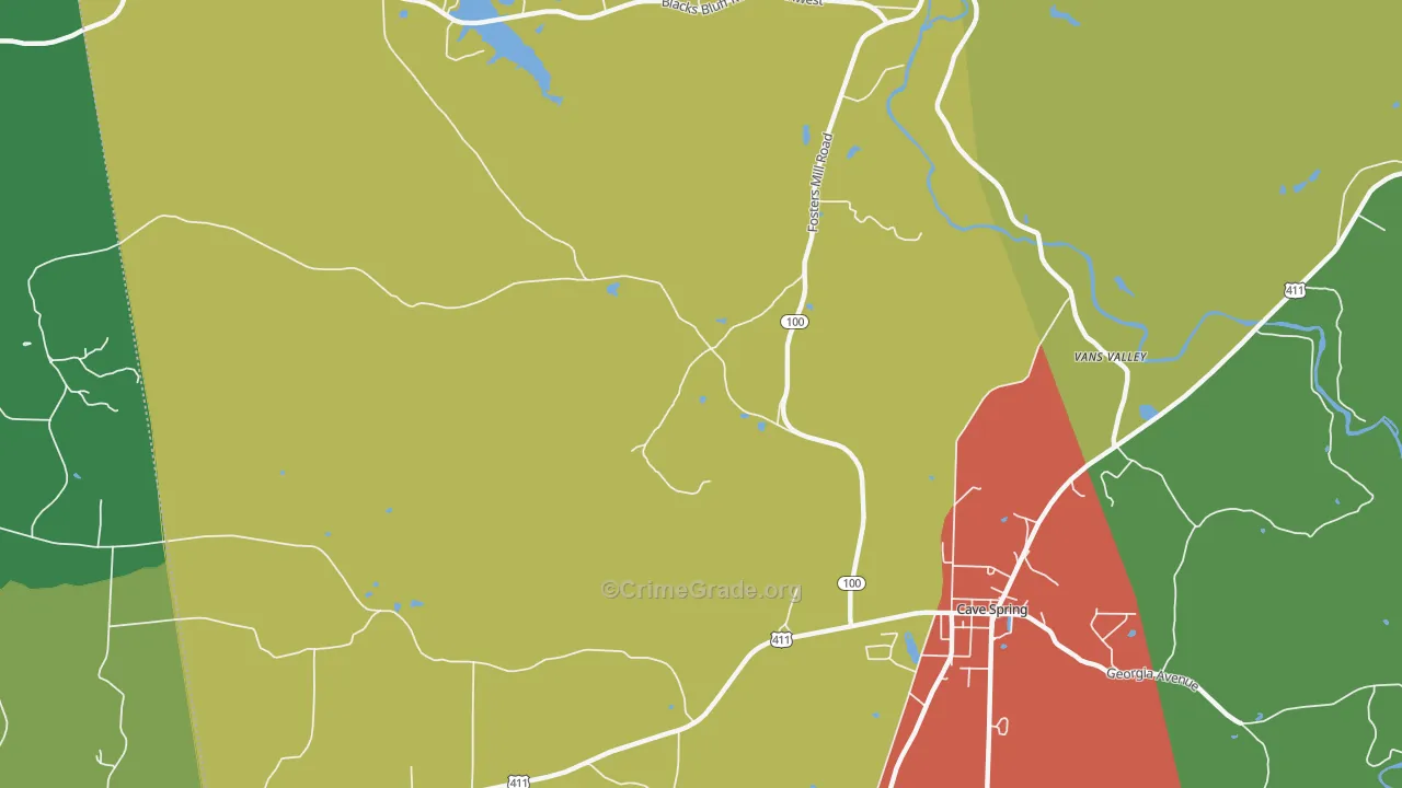 Chubbtown, GA Map of Vandalism Rates