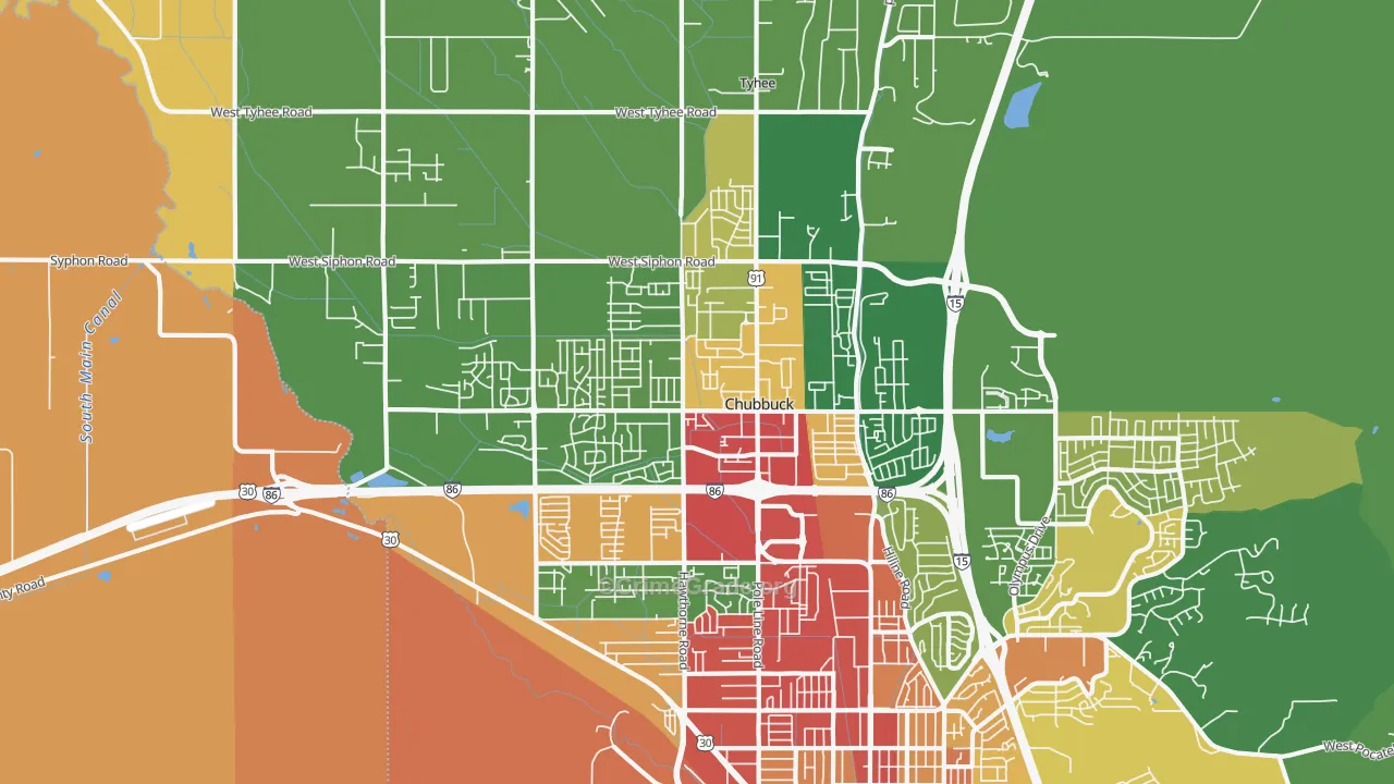 Chubbuck, ID Map of Vandalism Rates