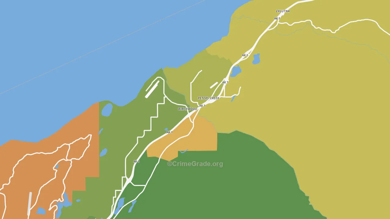 Chugiak, AK Map of Vandalism Rates