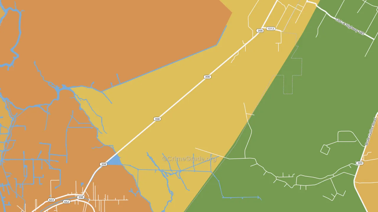 Chula, LA Map of Vandalism Rates