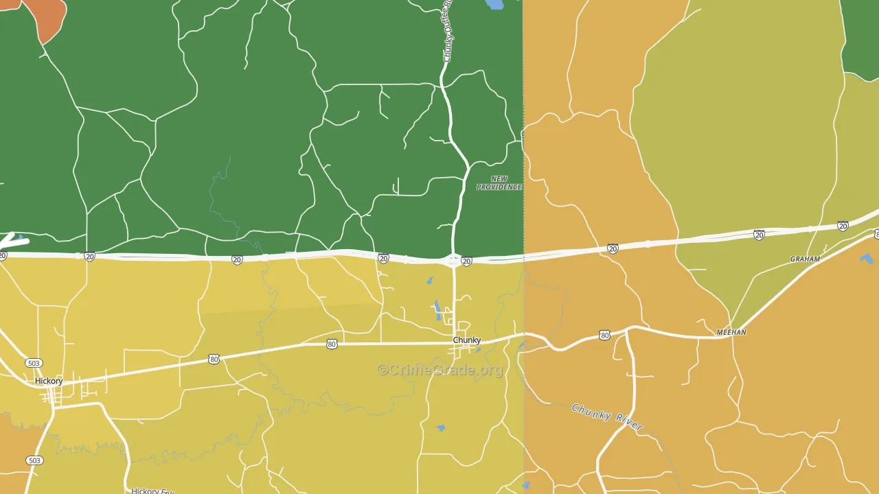 Chunky, MS Map of Vandalism Rates