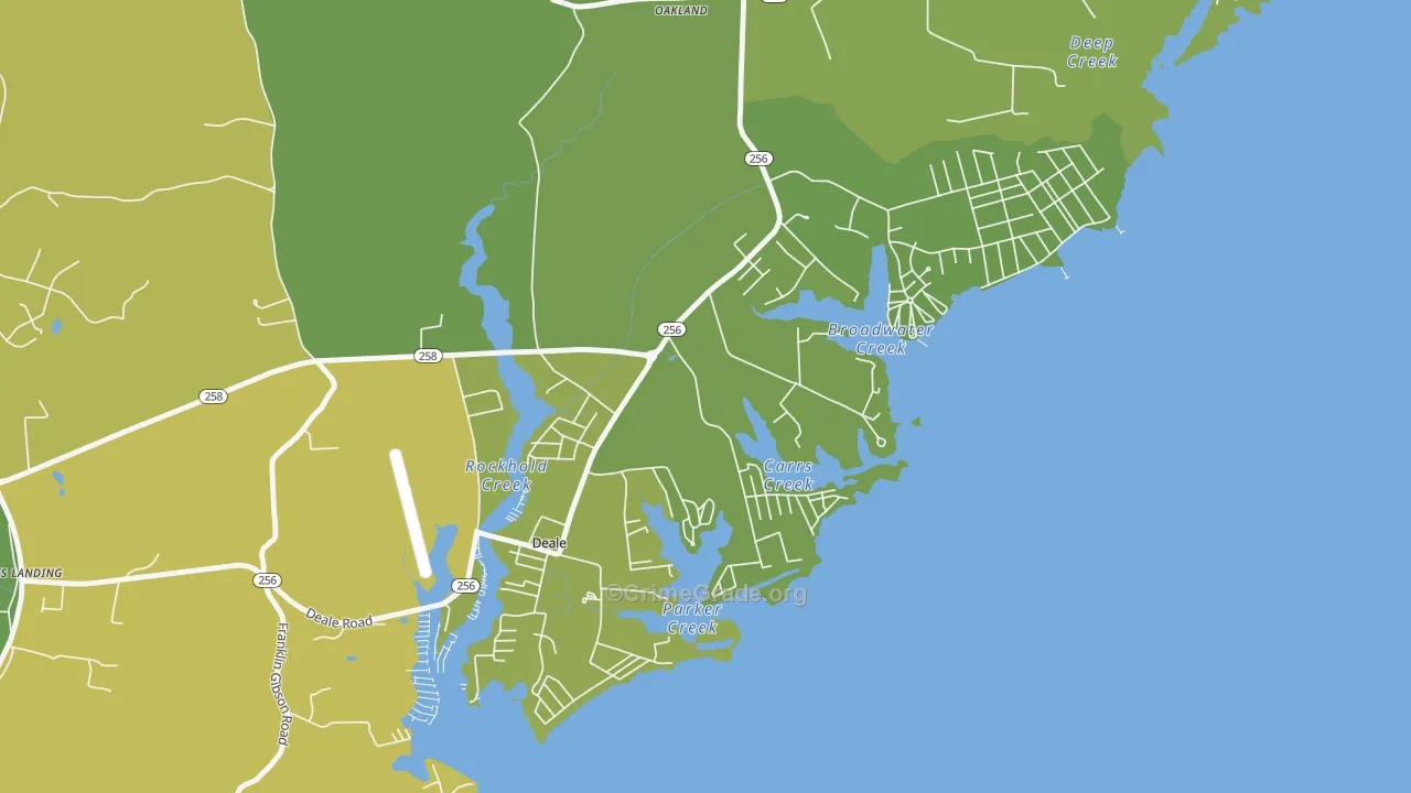 Churchton, MD Map of Vandalism Rates