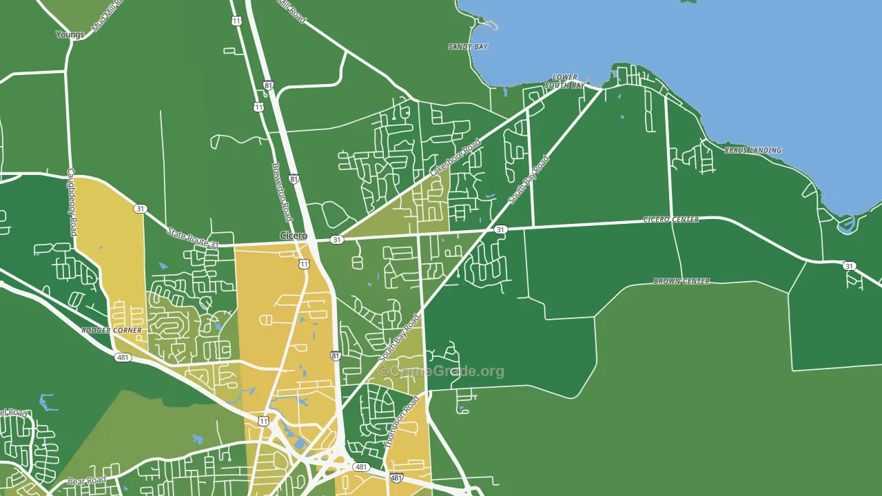 Cicero, NY Map of Vandalism Rates