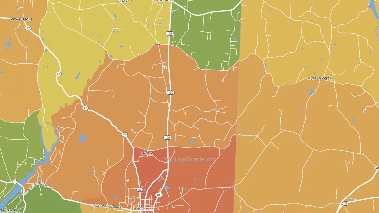 Cid, NC Map of Vandalism Rates