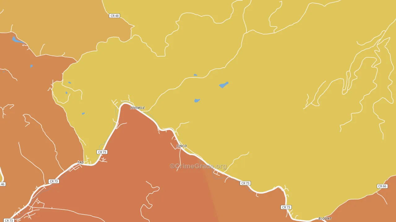 Cinco, WV Map of Vandalism Rates