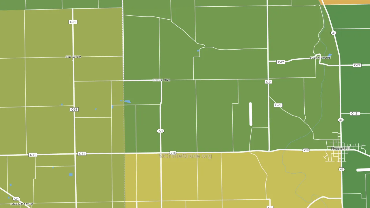 Circle Hill, OH Map of Vandalism Rates