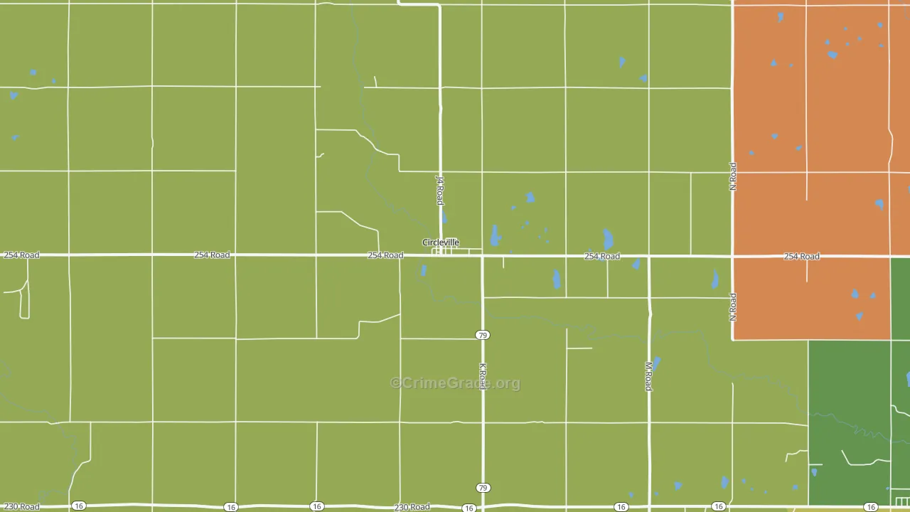 Circleville, KS Map of Vandalism Rates