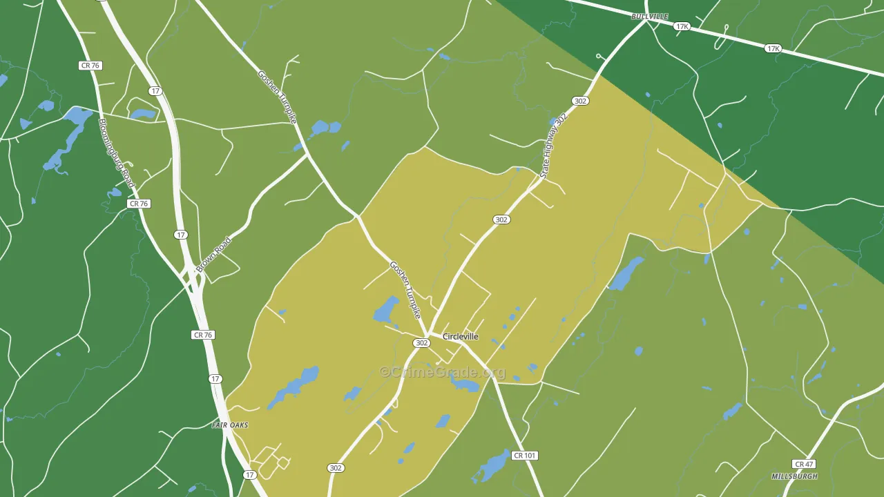 Circleville, NY Map of Vandalism Rates