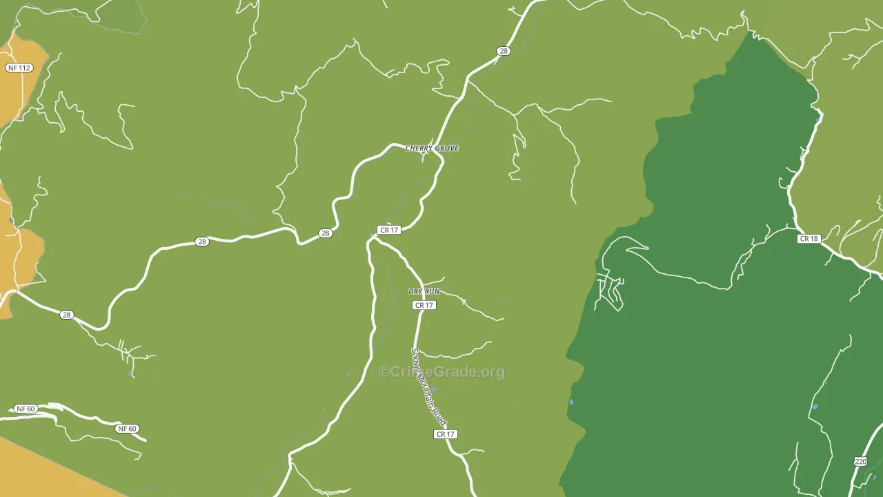 Circleville, WV Map of Vandalism Rates