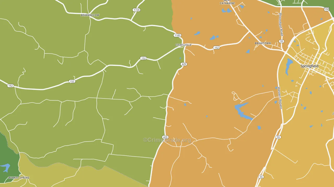 Cisselville, KY Map of Vandalism Rates